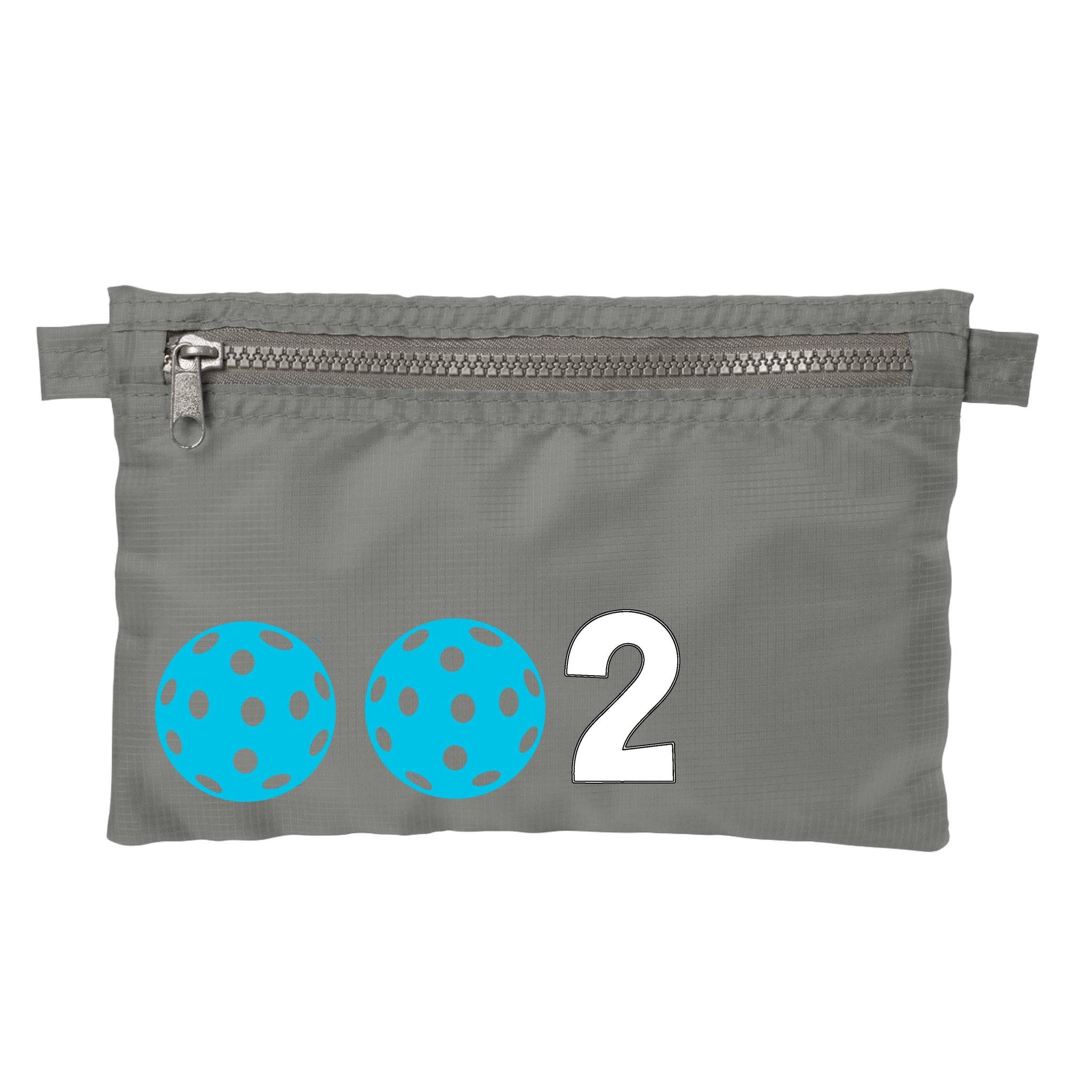 002 With Pickleballs (Customizable) | Pickleball Cosmetic Stash Pouch Bag | Small Size Court Stash Bag