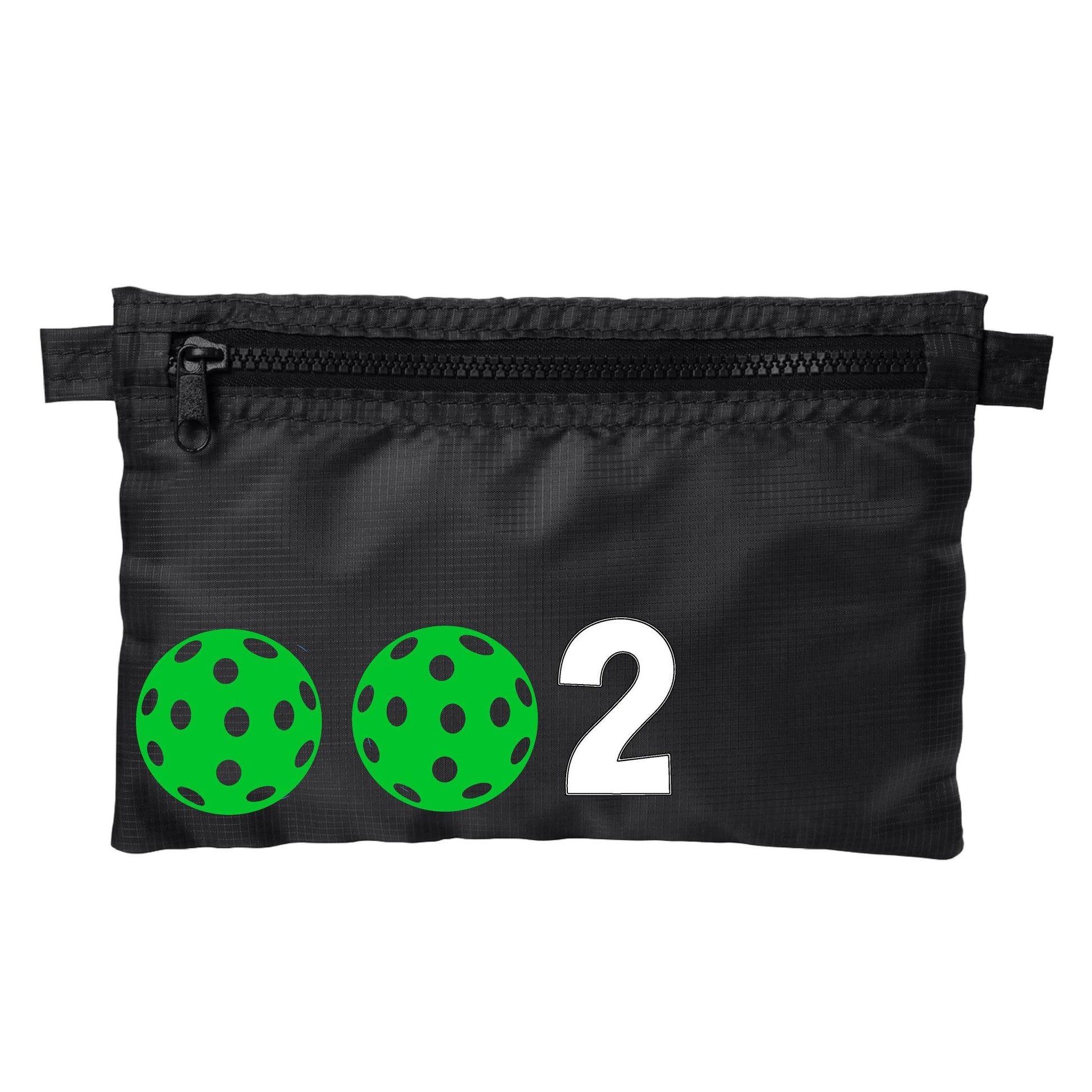 002 With Pickleballs (Customizable) | Pickleball Cosmetic Stash Pouch Bag | Small Size Court Stash Bag