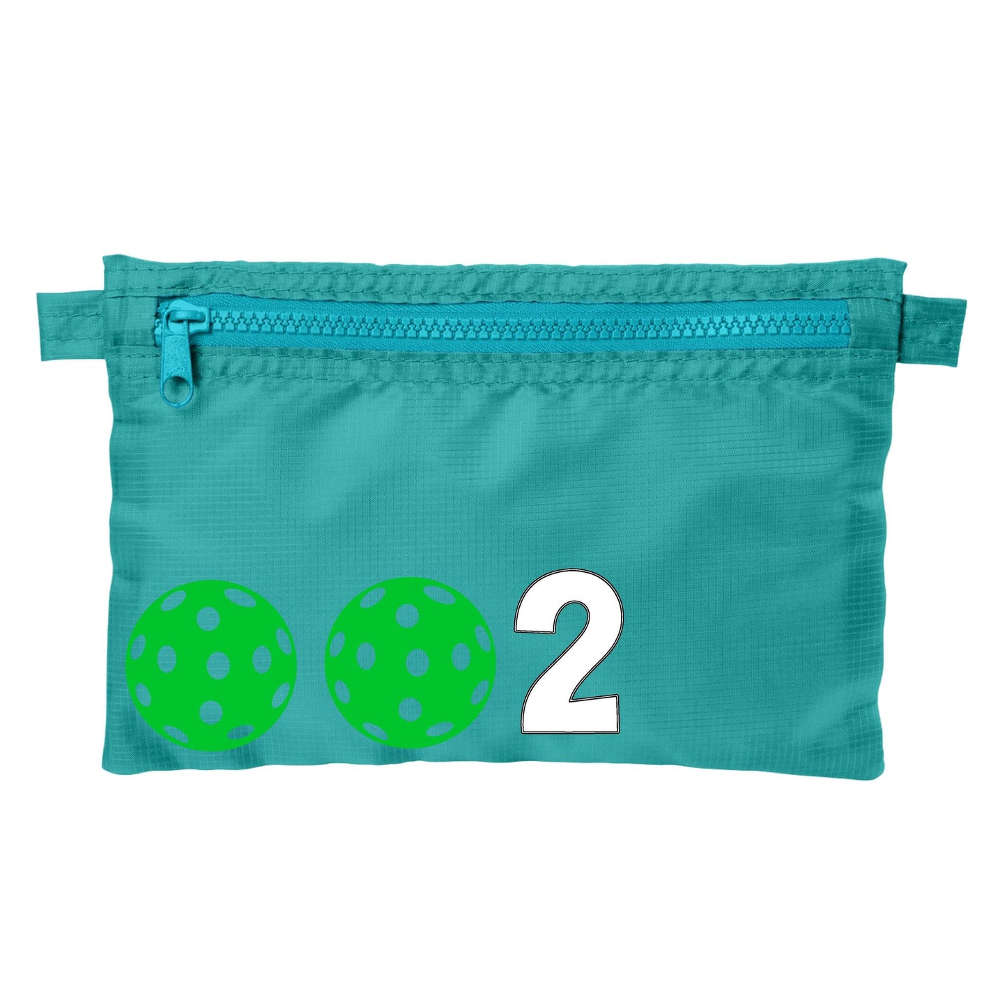 002 With Pickleballs (Customizable) | Pickleball Cosmetic Stash Pouch Bag | Small Size Court Stash Bag