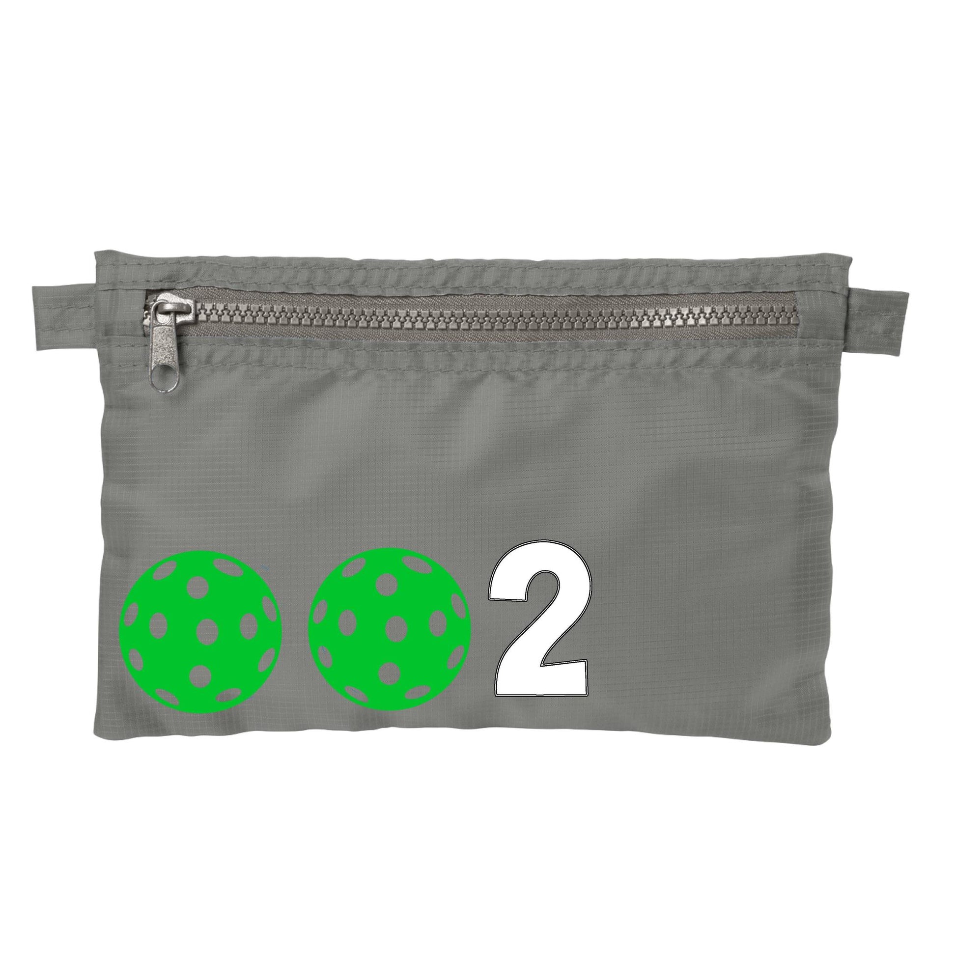 002 With Pickleballs (Customizable) | Pickleball Cosmetic Stash Pouch Bag | Small Size Court Stash Bag