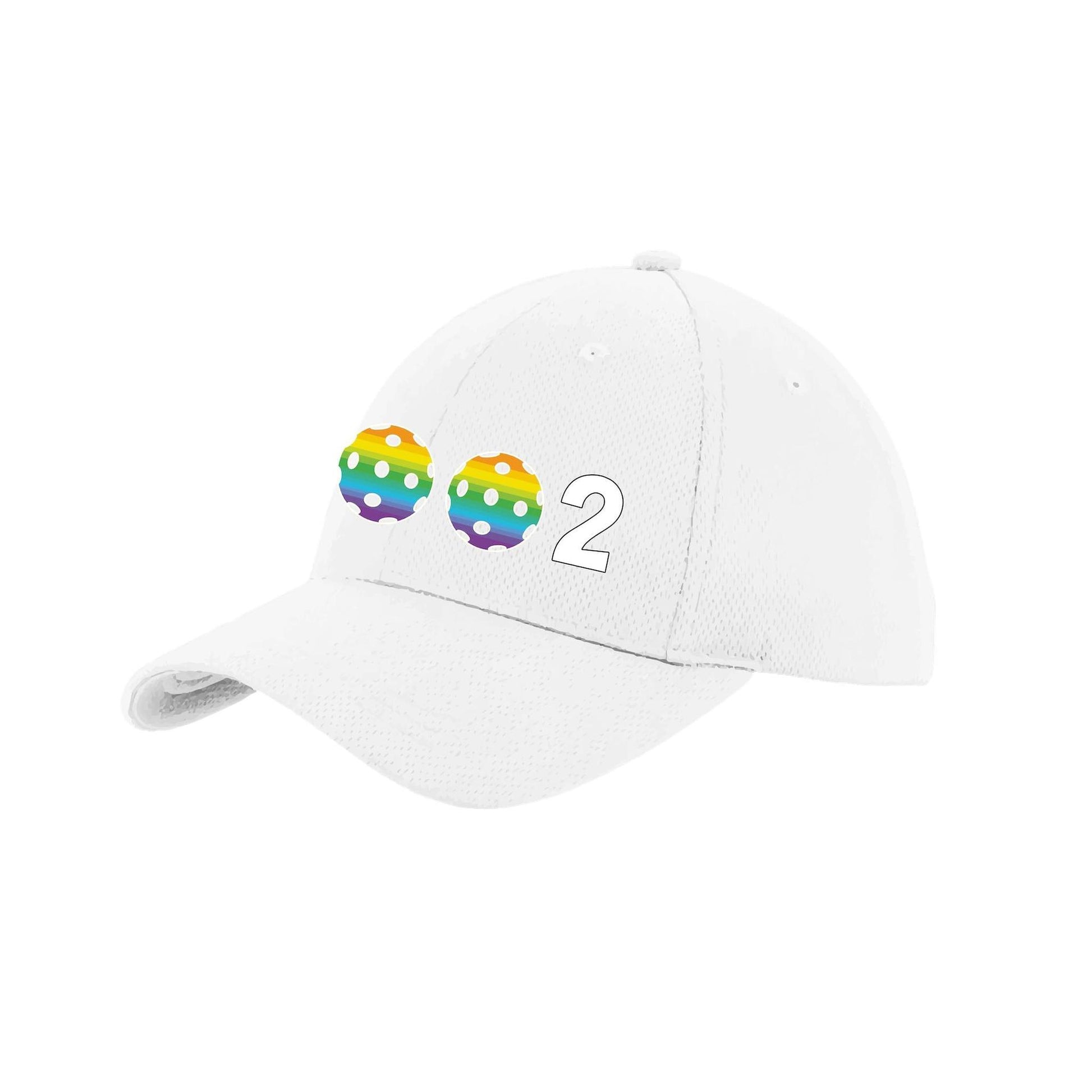 002 With Pickleballs (Customizable) | Pickleball Hat | Moisture-Wicking 100% Polyester