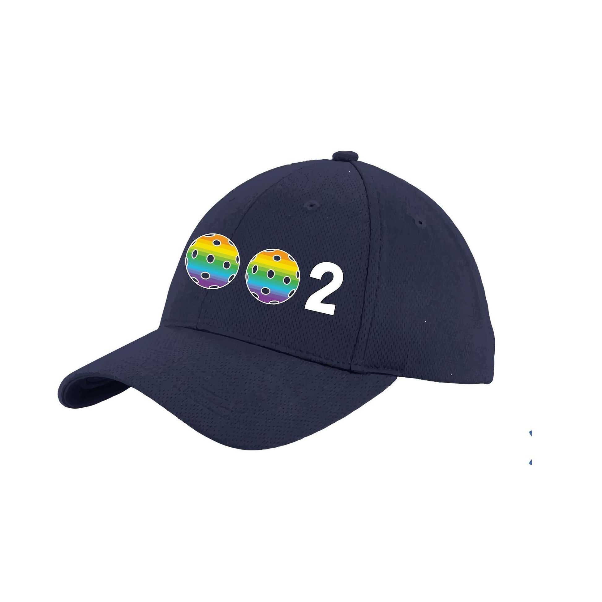 002 With Pickleballs (Customizable) | Pickleball Hat | Moisture-Wicking 100% Polyester