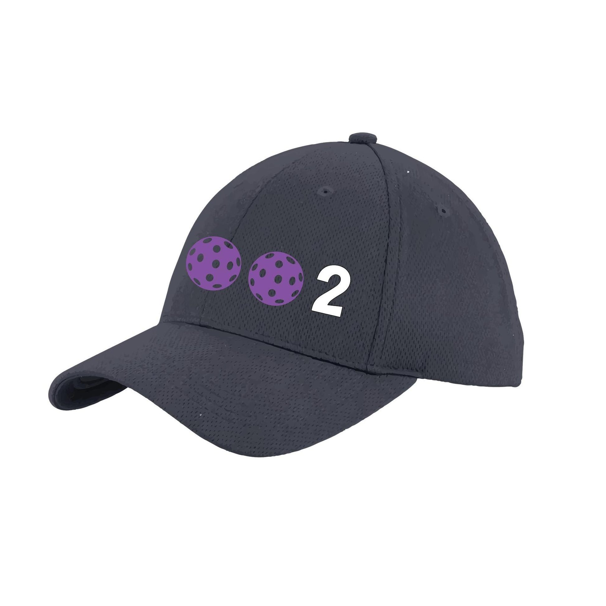 002 With Pickleballs (Customizable) | Pickleball Hat | Moisture-Wicking 100% Polyester