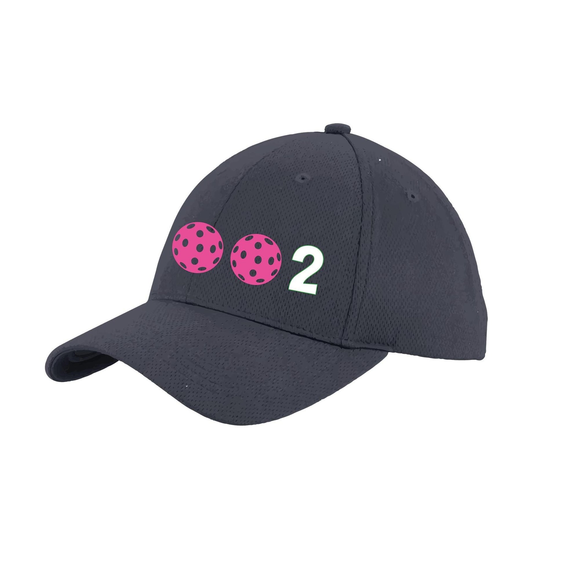 002 With Pickleballs (Customizable) | Pickleball Hat | Moisture-Wicking 100% Polyester