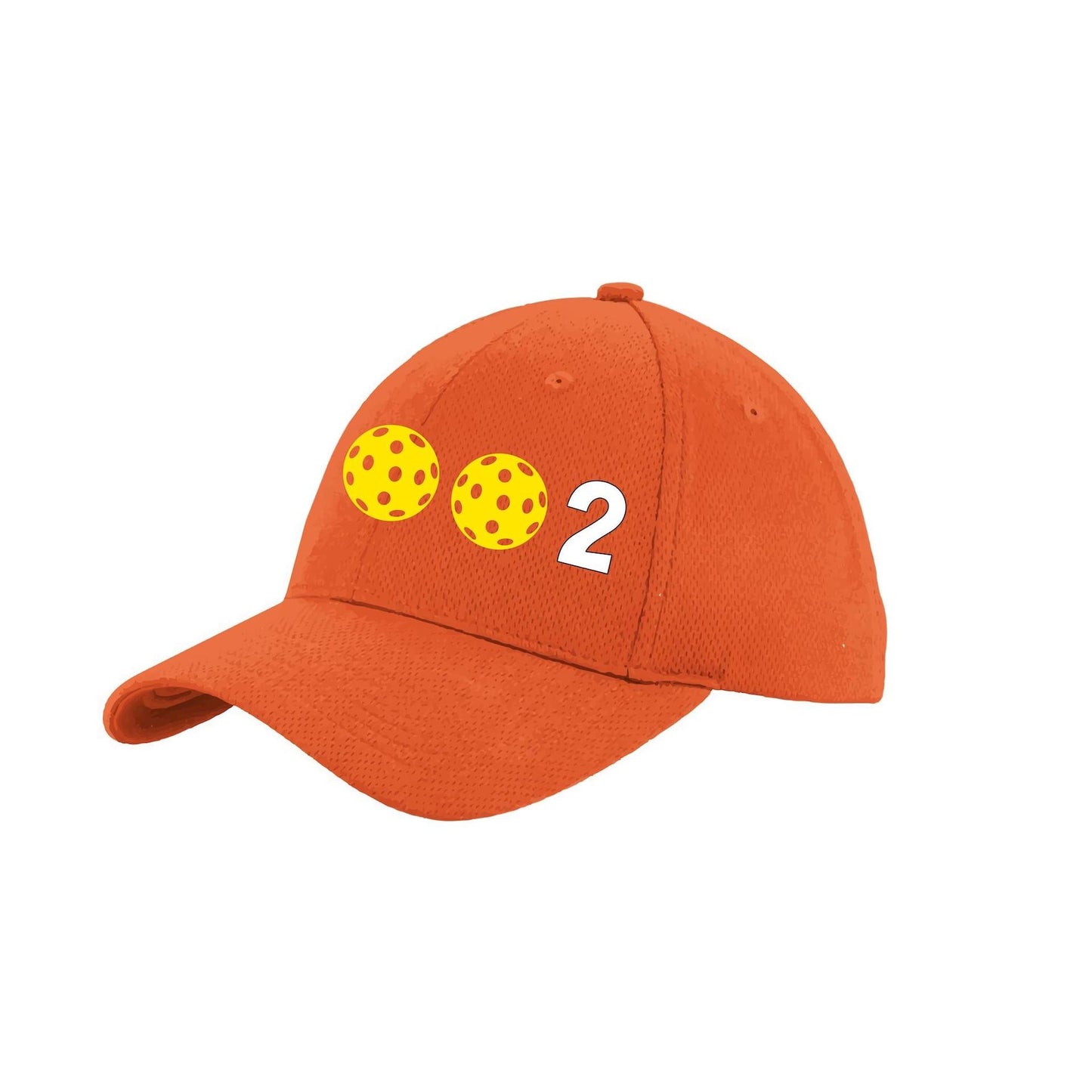 002 With Pickleballs (Customizable) | Pickleball Hat | Moisture-Wicking 100% Polyester