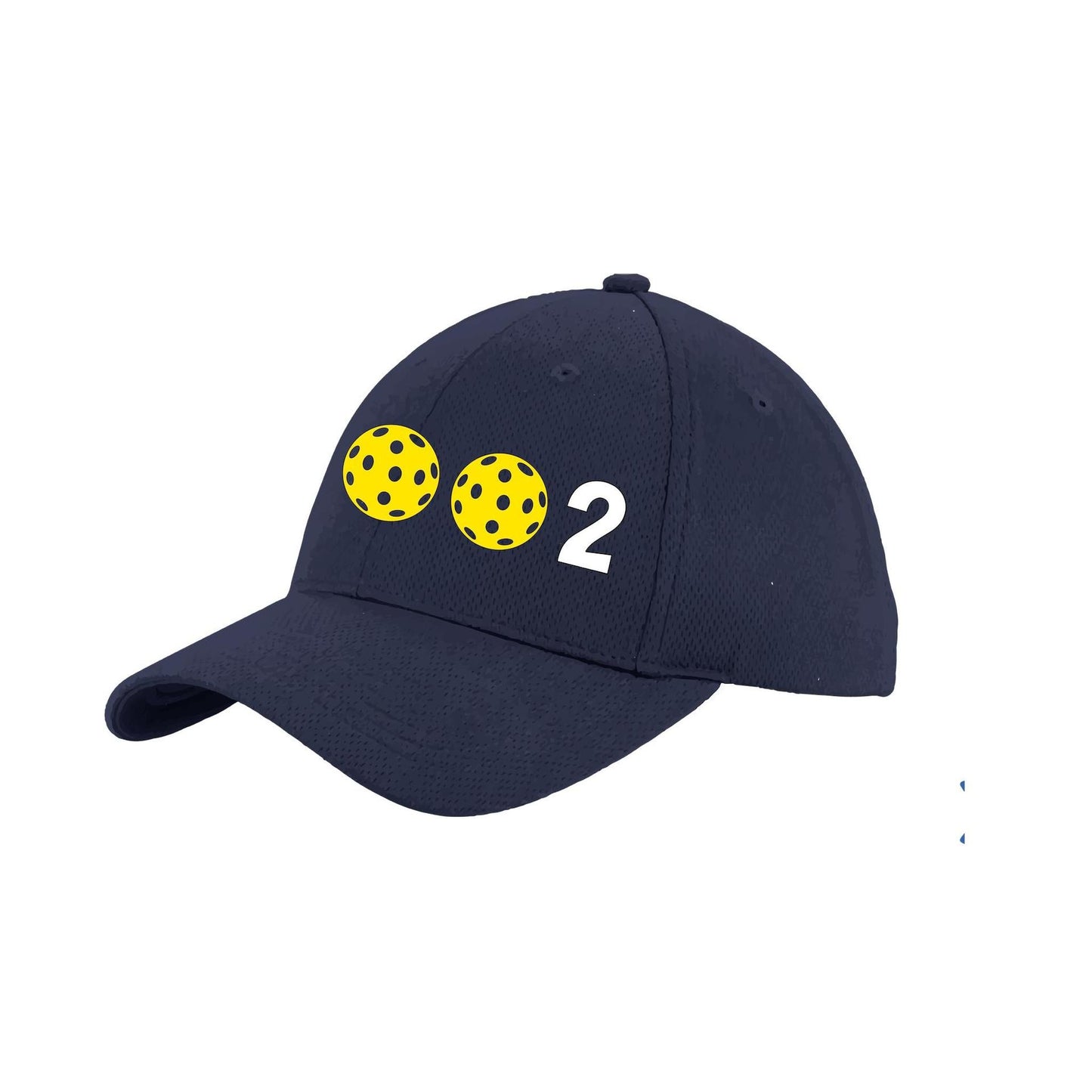 002 With Pickleballs (Customizable) | Pickleball Hat | Moisture-Wicking 100% Polyester