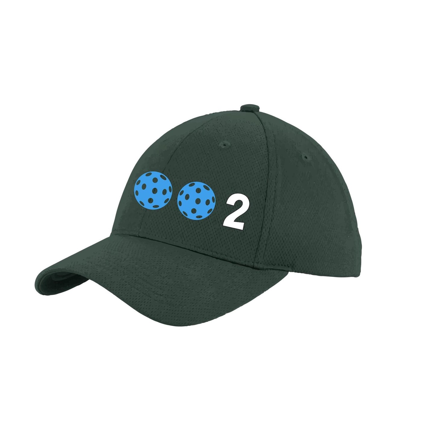 002 With Pickleballs (Customizable) | Pickleball Hat | Moisture-Wicking 100% Polyester