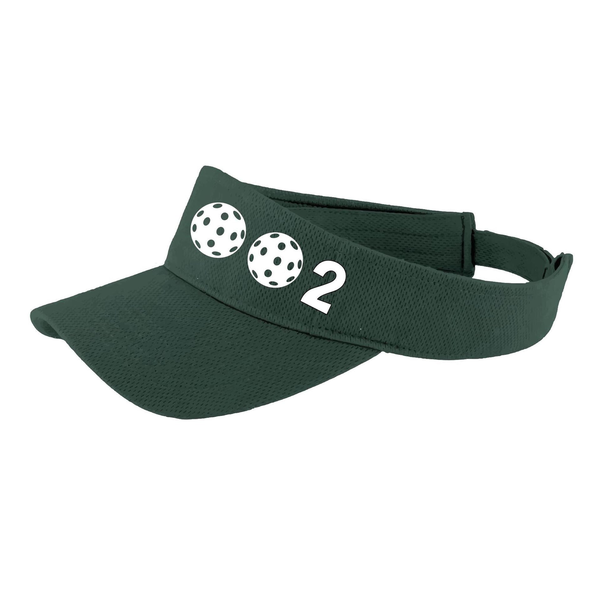 002 With Pickleballs (Customizable) | Pickleball Visors | Moisture Wicking 100% Polyester