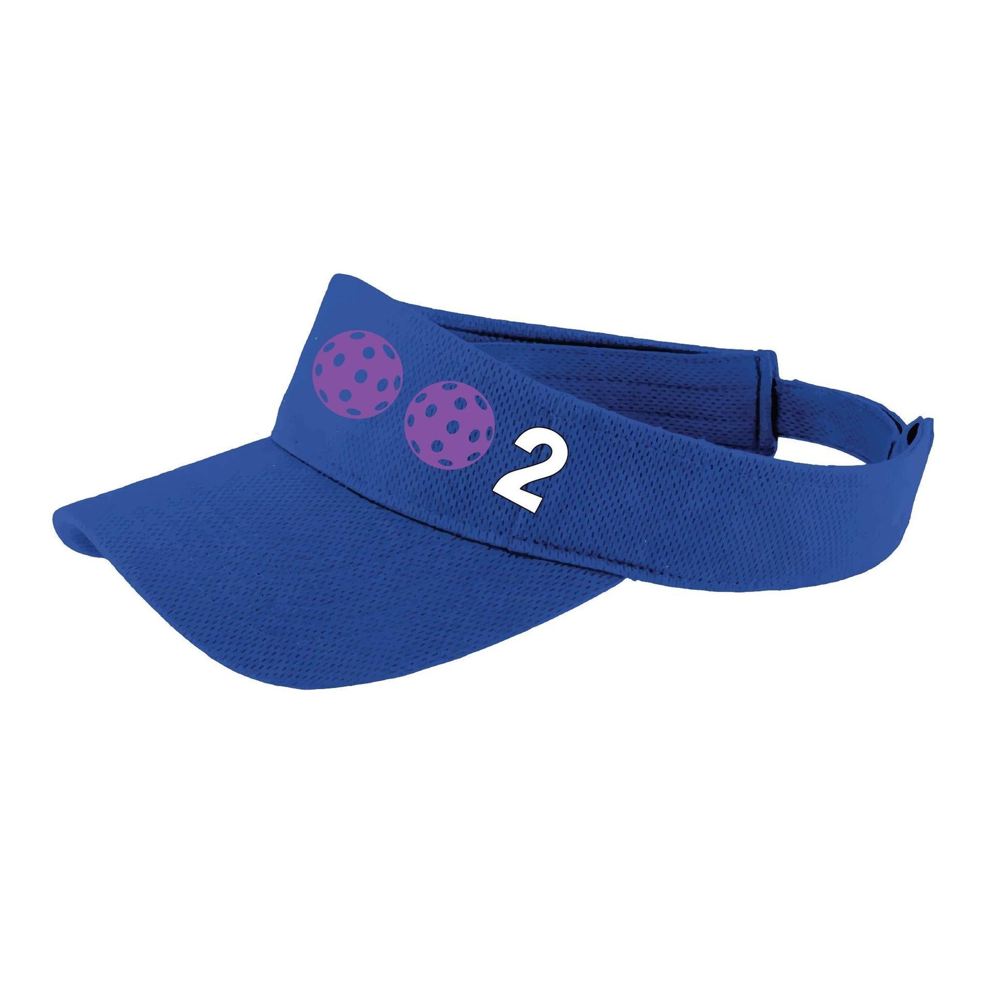 002 With Pickleballs (Customizable) | Pickleball Visors | Moisture Wicking 100% Polyester