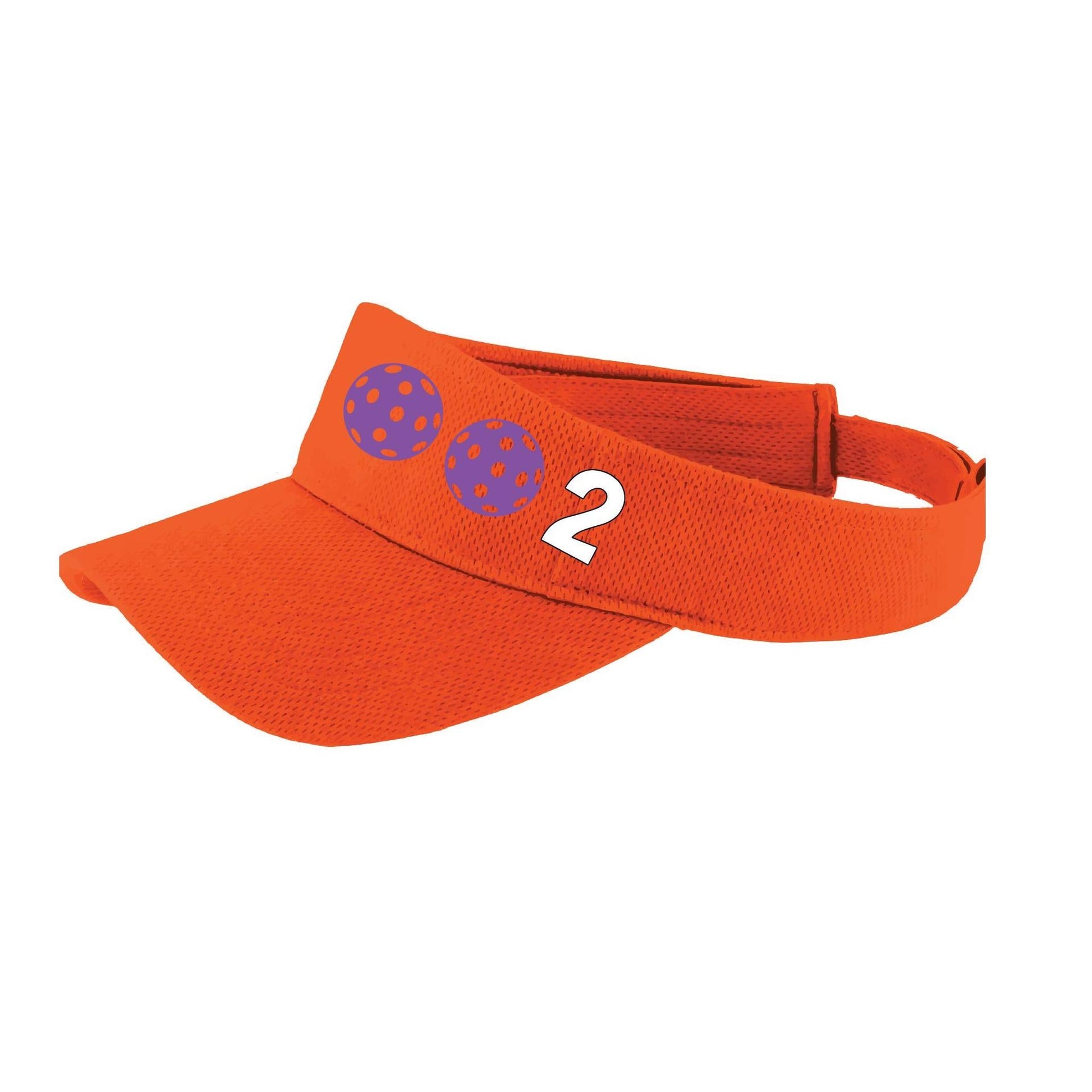 002 With Pickleballs (Customizable) | Pickleball Visors | Moisture Wicking 100% Polyester