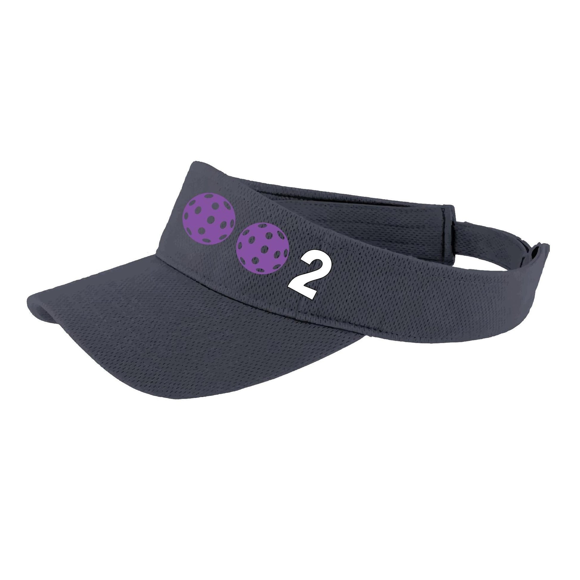 002 With Pickleballs (Customizable) | Pickleball Visors | Moisture Wicking 100% Polyester