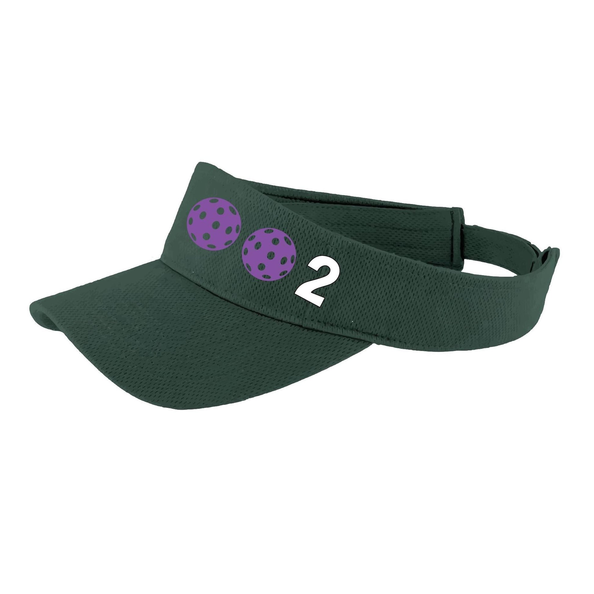 002 With Pickleballs (Customizable) | Pickleball Visors | Moisture Wicking 100% Polyester