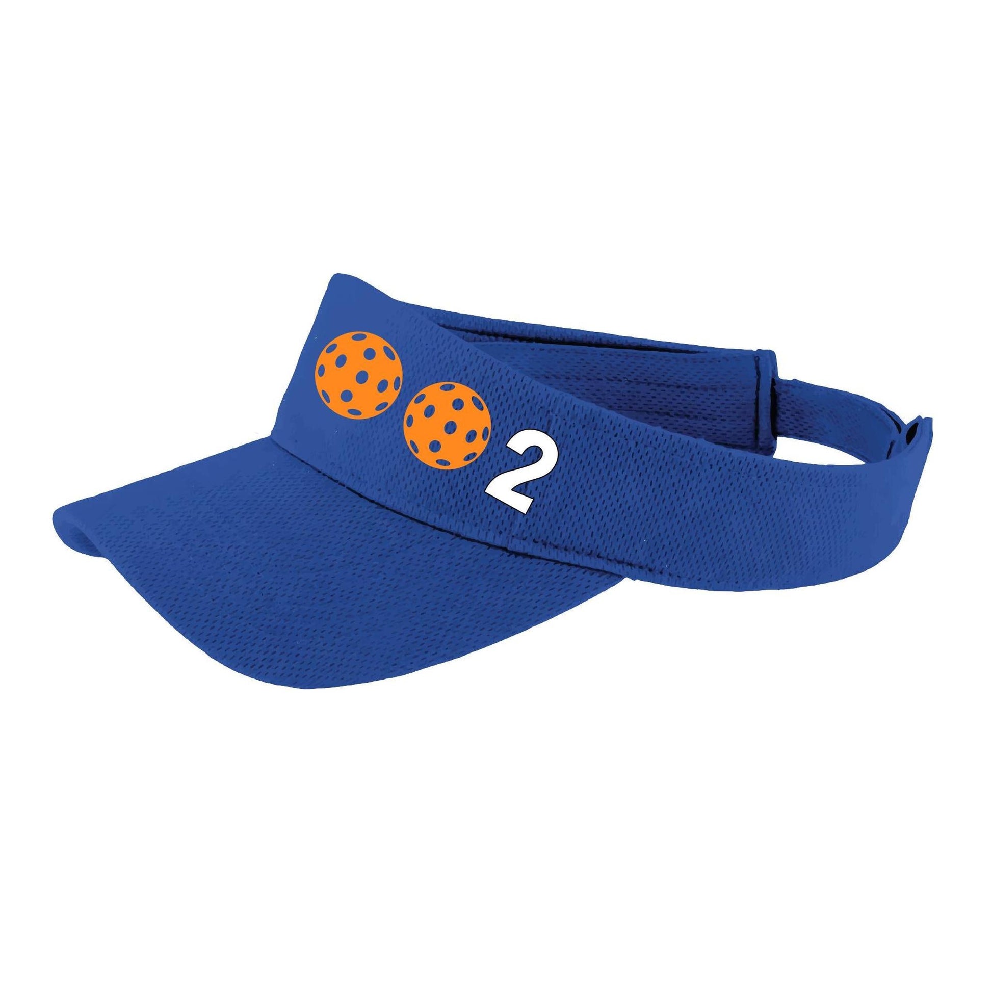 002 With Pickleballs (Customizable) | Pickleball Visors | Moisture Wicking 100% Polyester