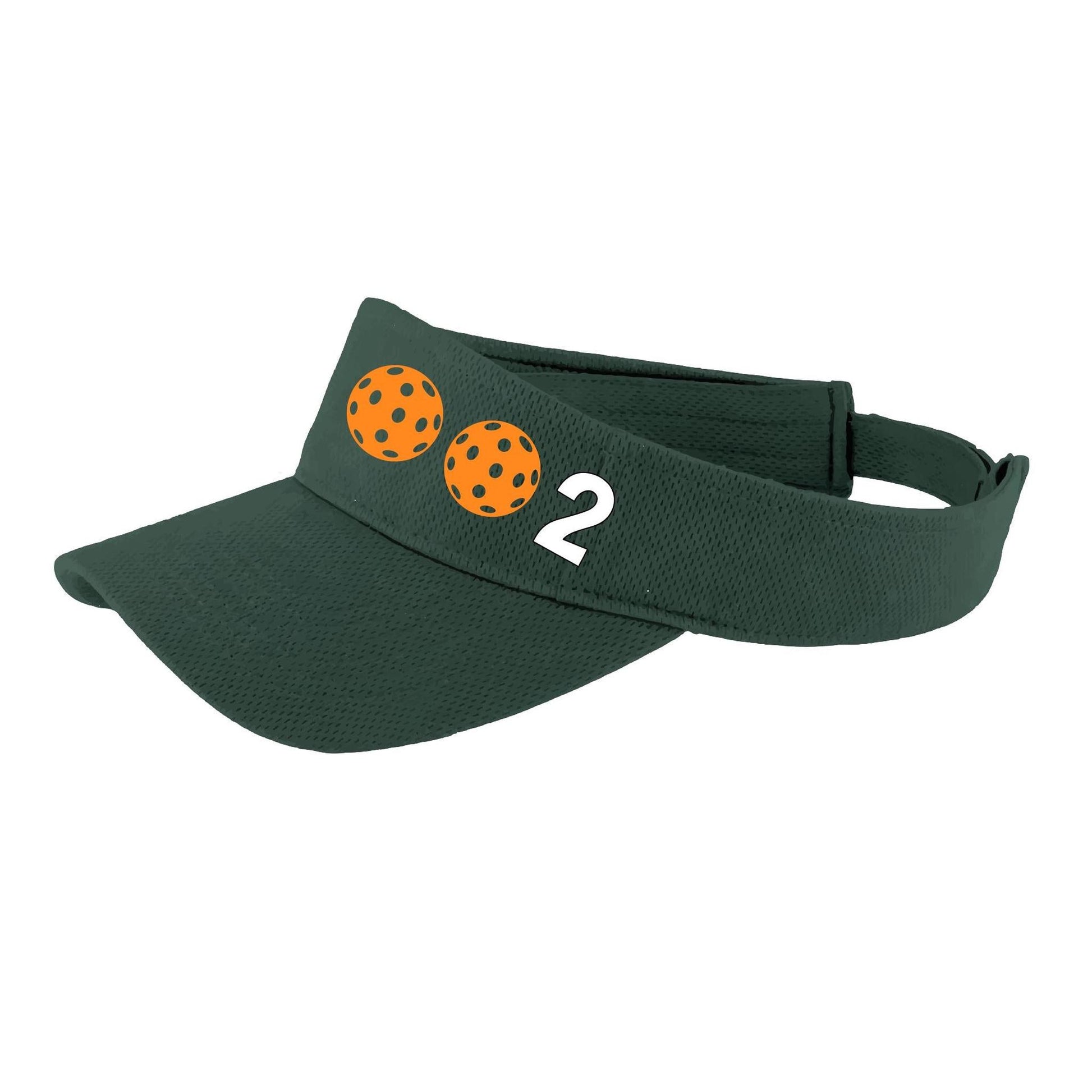 002 With Pickleballs (Customizable) | Pickleball Visors | Moisture Wicking 100% Polyester