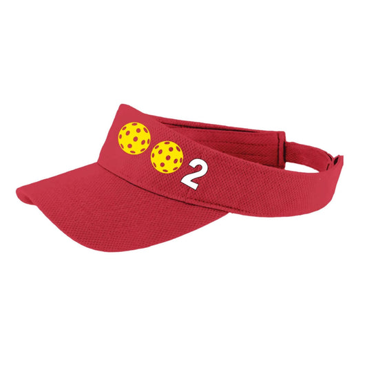 002 With Pickleballs (Customizable) | Pickleball Visors | Moisture Wicking 100% Polyester