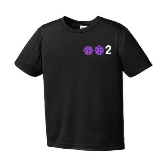 002 With Pickleballs (Purple Rainbow Pink) Customizable | Men's Short Sleeve Pickleball Performance T-Shirt | 100% Polyester