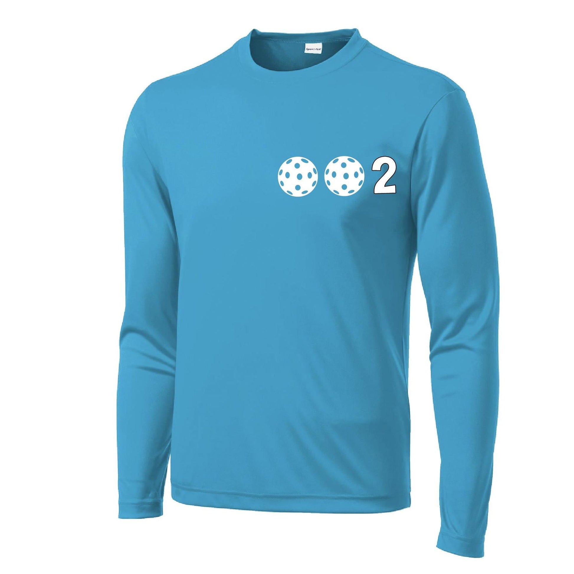 002 With Pickleballs (Yellow White Pink) Customizable | Men's Long Sleeve Athletic Performance T-Shirt | 100% Polyester