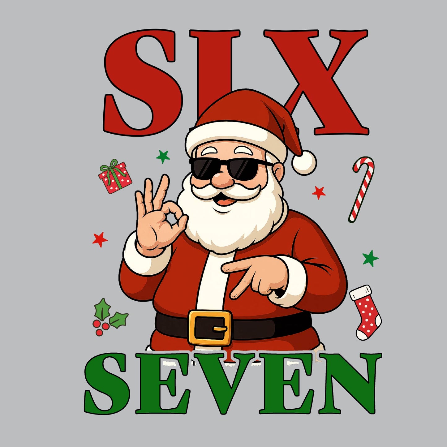 67 Santa | Women's Short Sleeve Crewneck T-Shirts | 100% Polyester