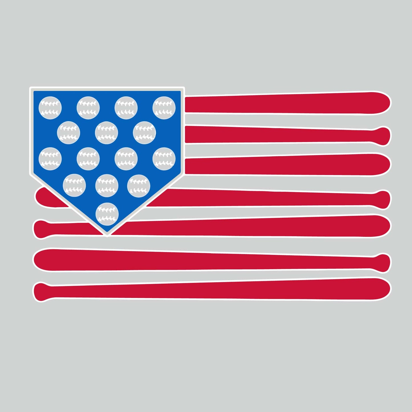 Baseball Flag | Men's Long Sleeve Athletic Baseball Performance T-Shirt | 100% Polyester
