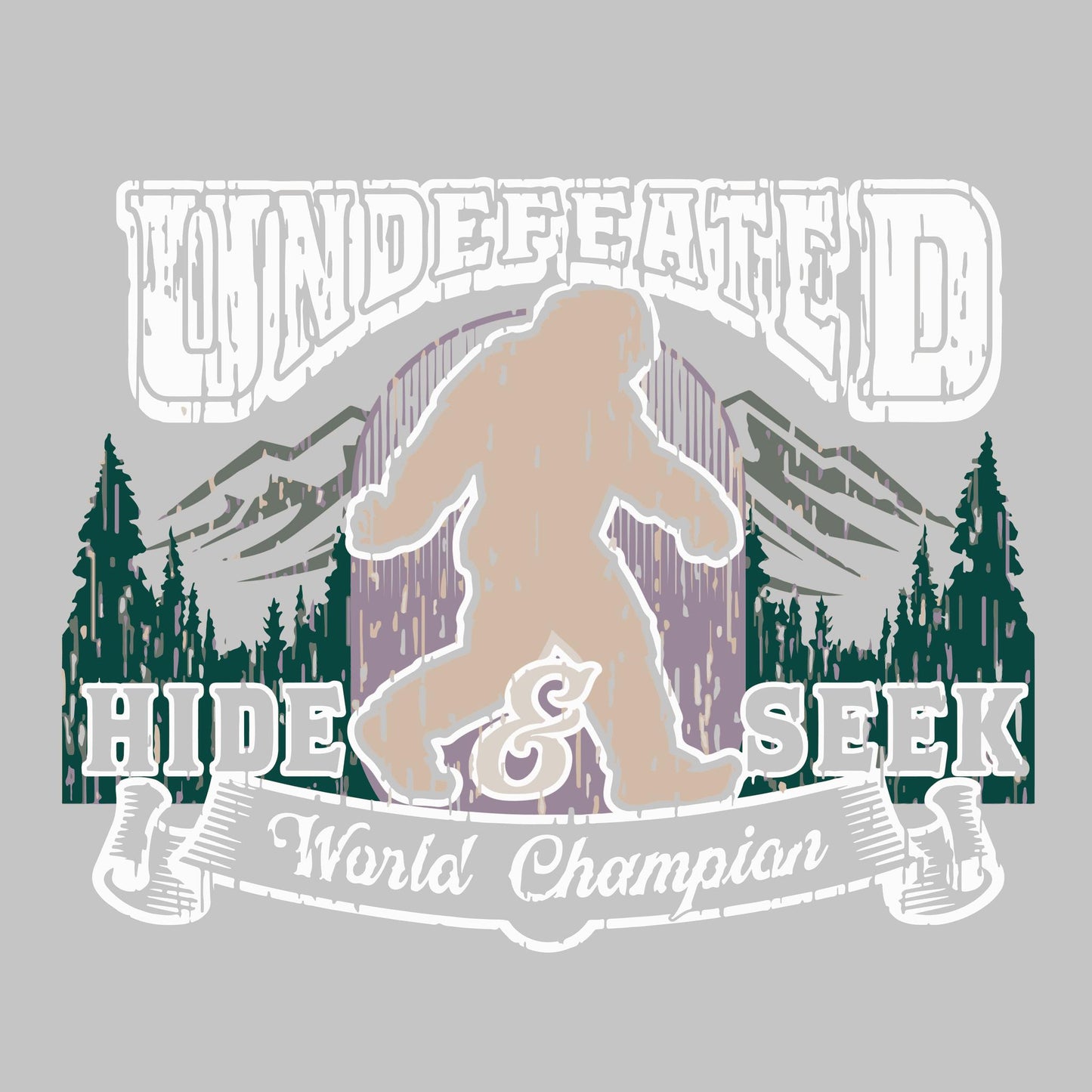Undefeated Hide & Seek World Champion | Men's Short Sleeve Camping T-Shirt | 100% Polyester
