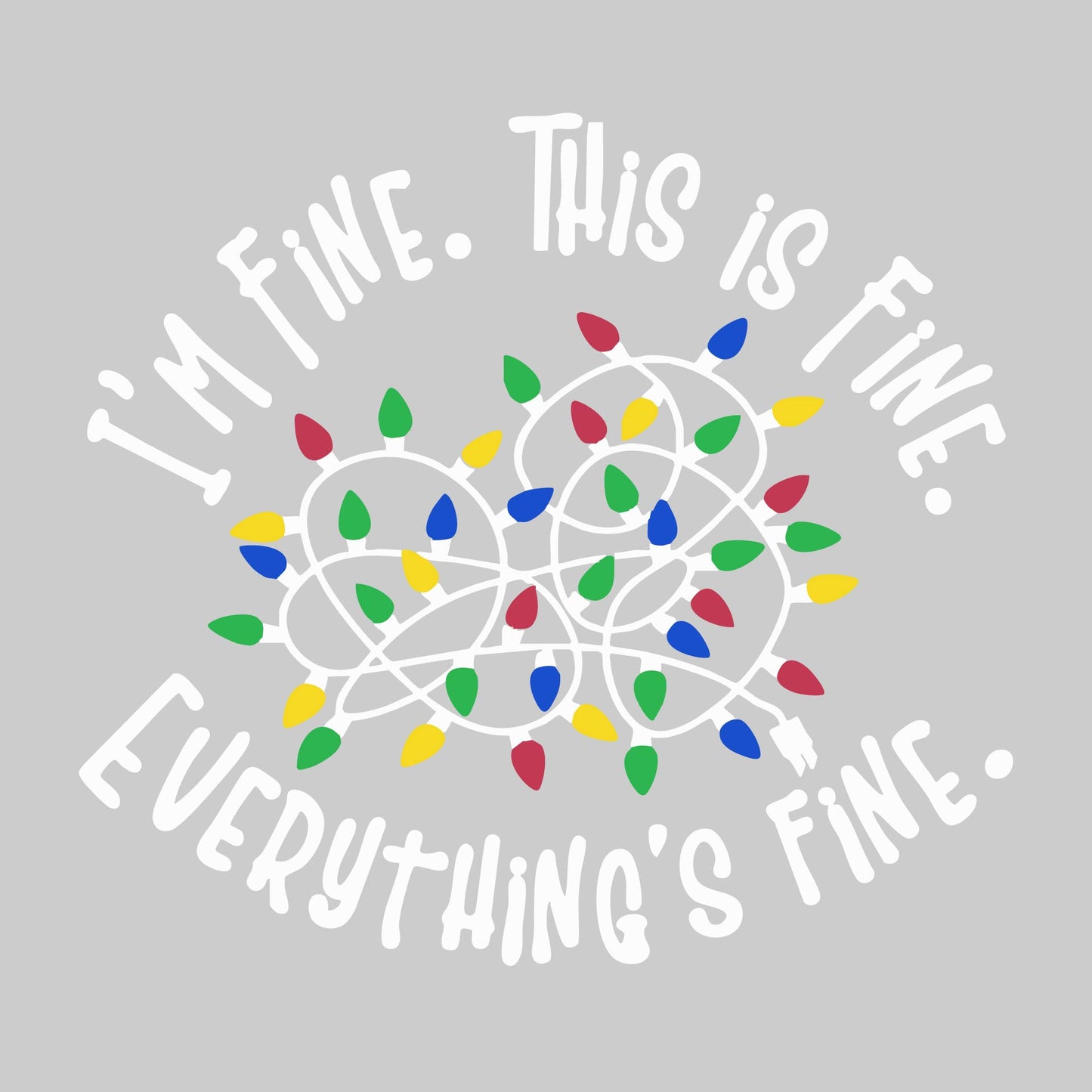 I'm Fine This is Fine Christmas | Women’s Long Sleeve V-Neck Performance T-Shirt | 100% Polyester