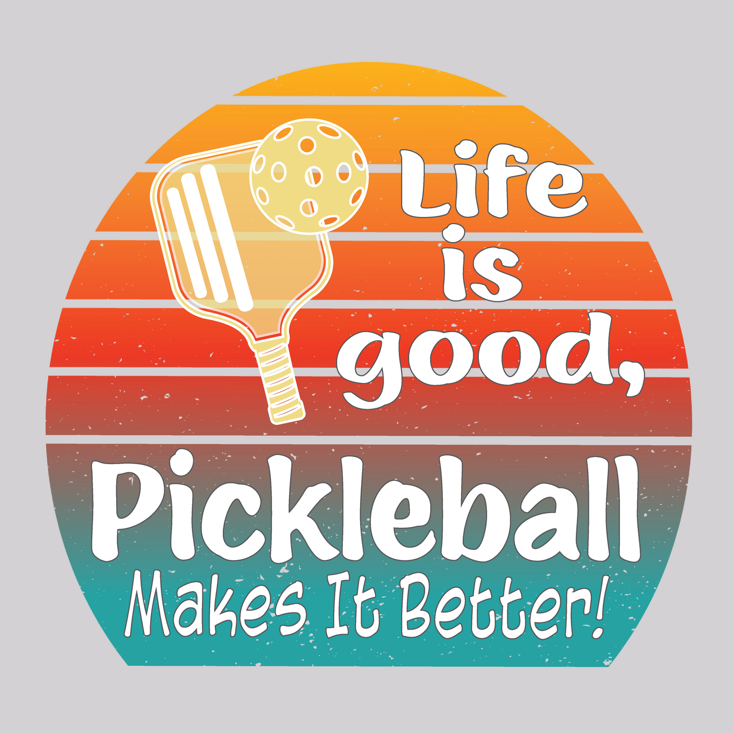 Life is Good Pickleball Makes it Better | Men's Sleeveless Athletic Shirt | 100% Polyester