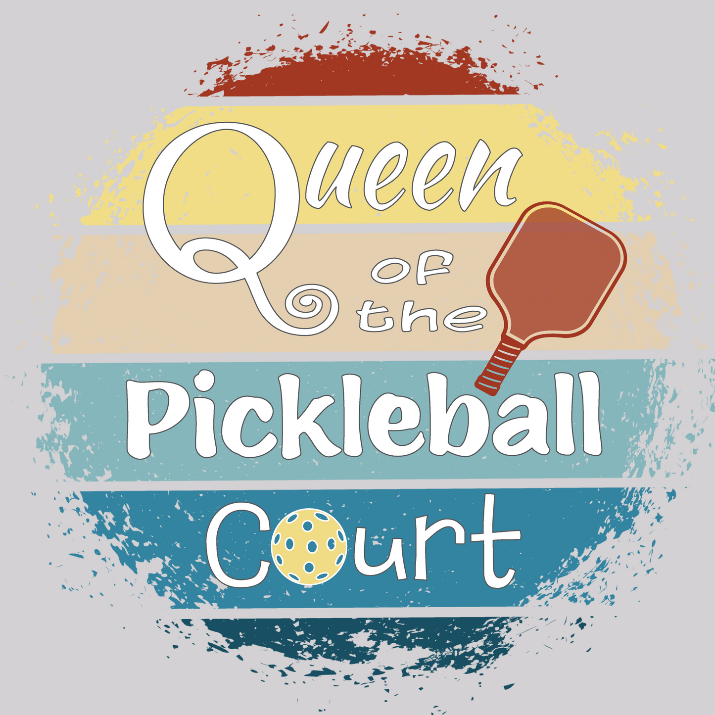 Queen of the Pickleball Court | Pickleball Sports Convertible Tote Bag | Medium Size Court Tote Bag