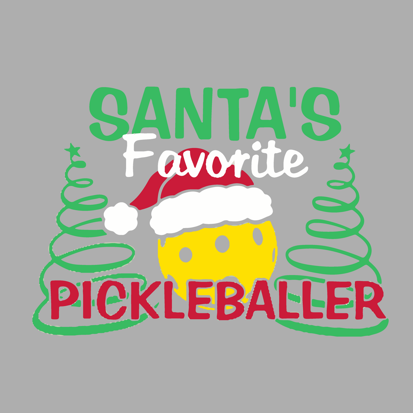 Santa's Favorite Pickleballer | Women’s Sleeveless Athletic Shirt | 100% Polyester