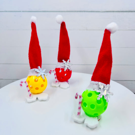 Micro Santa Pickleball Cake And Cupcake Toppers | Pickleball Christmas Gifts And Decor
