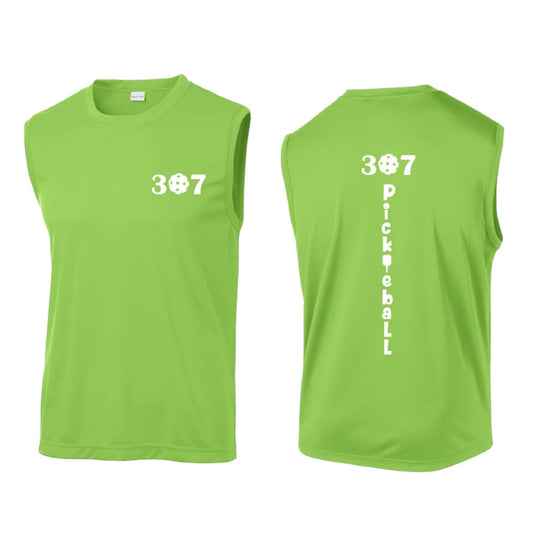 307 Wyoming Pickleball Club | Men's Sleeveless Pickleball Performance T-Shirt | 100% Polyester
