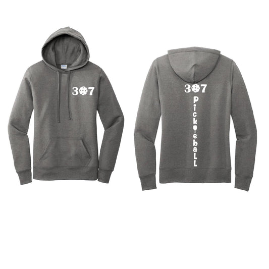 307 Wyoming Pickleball Club | Women’s Fitted Hoodie Pickleball Sweatshirt | 50% Cotton 50% Poly Fleece