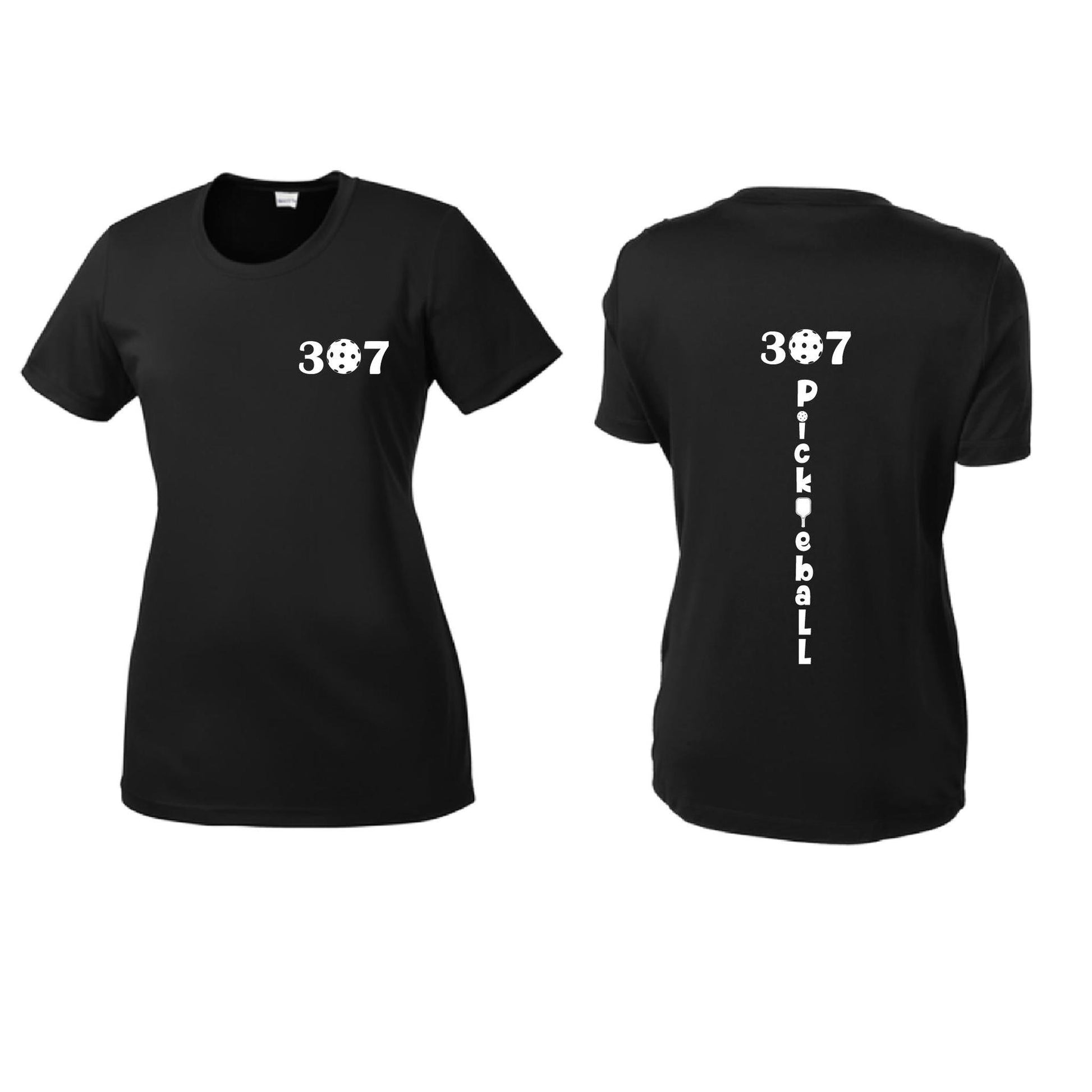 307 Wyoming Pickleball Club | Women’s Short Sleeve Crewneck Pickleball Shirts | 100% Polyester