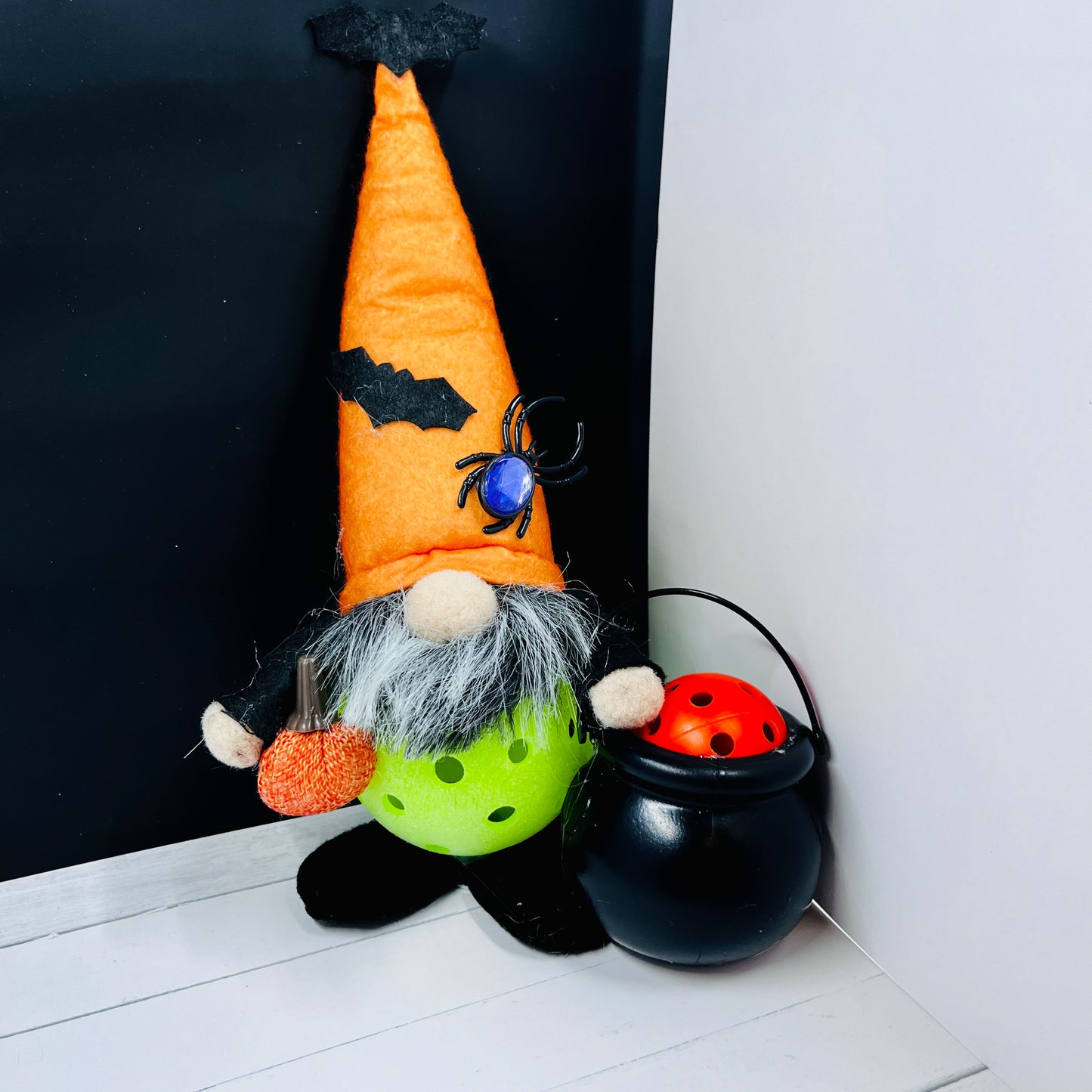 Halloween Pickleball Gnomes With Pickleball Bubbling Cauldron | Pickleball Halloween Gifts And Decor