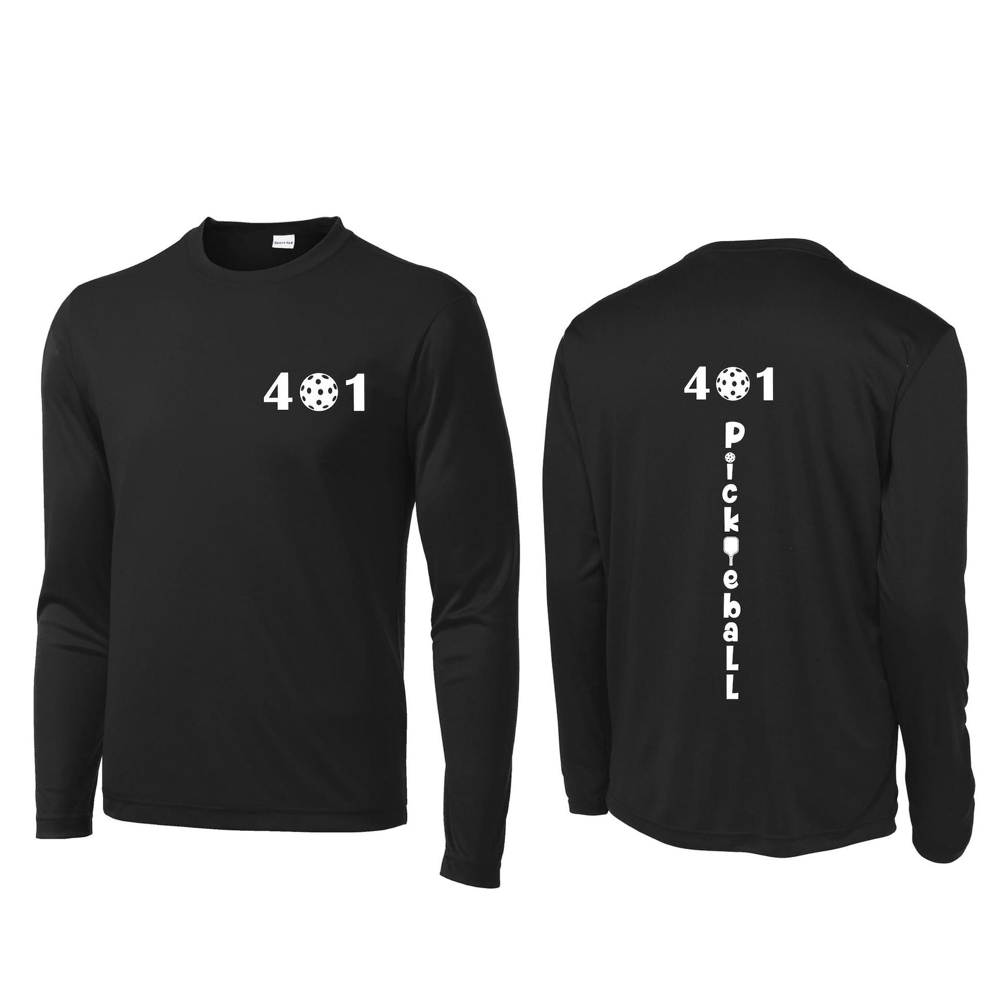 401 Rhode Island Pickleball Club | Men's Long Sleeve Athletic Performance T-Shirt | 100% Polyester