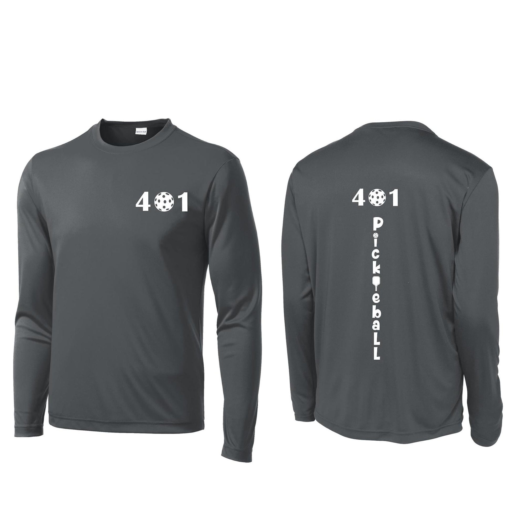 401 Rhode Island Pickleball Club | Men's Long Sleeve Athletic Performance T-Shirt | 100% Polyester