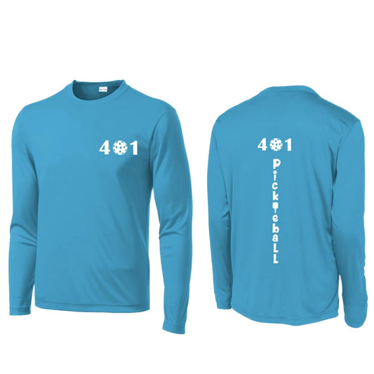401 Rhode Island Pickleball Club | Men's Long Sleeve Athletic Performance T-Shirt | 100% Polyester