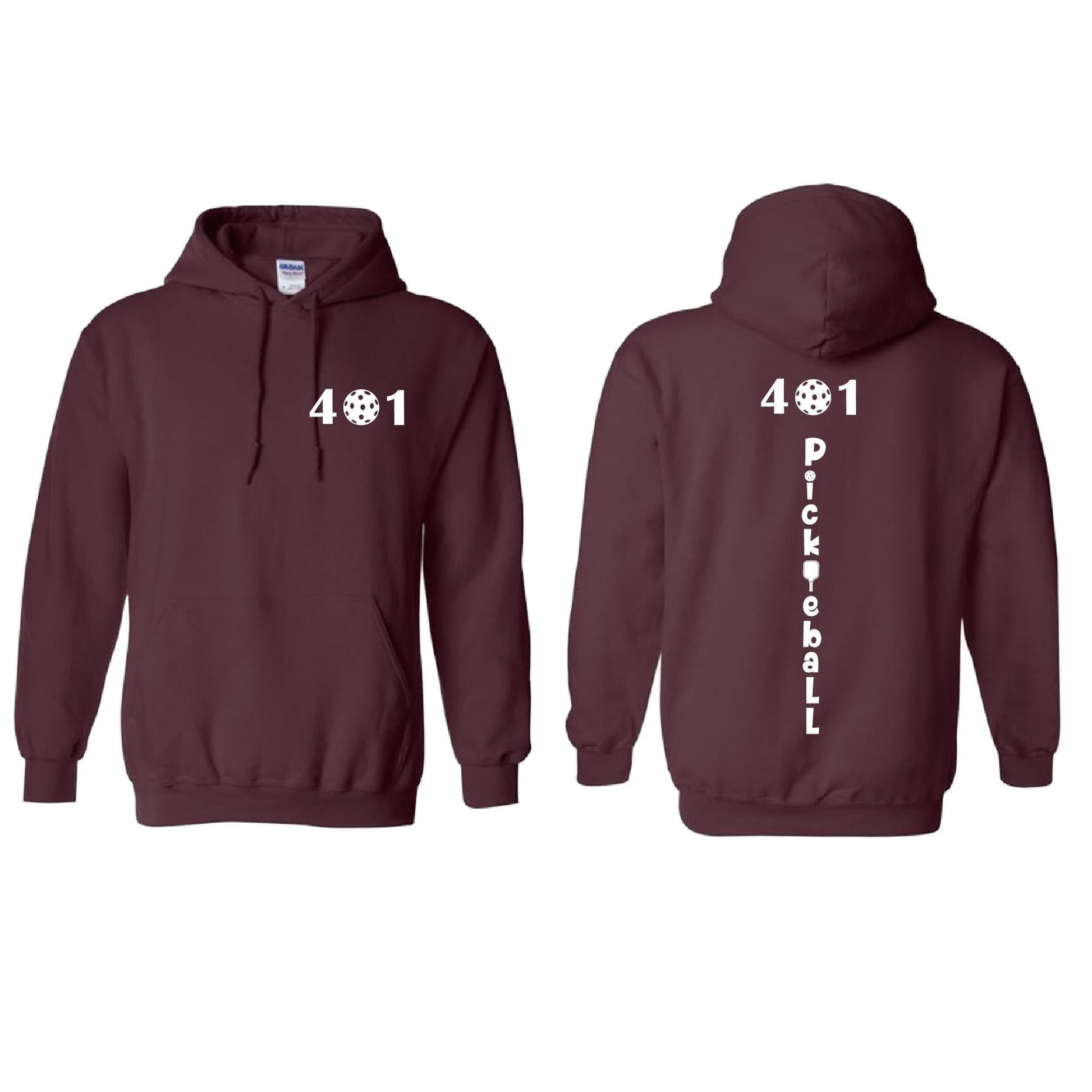 401 Rhode Island Pickleball Club | Unisex Hoodie Pickleball Sweatshirt | 50% Cotton 50% Polyester