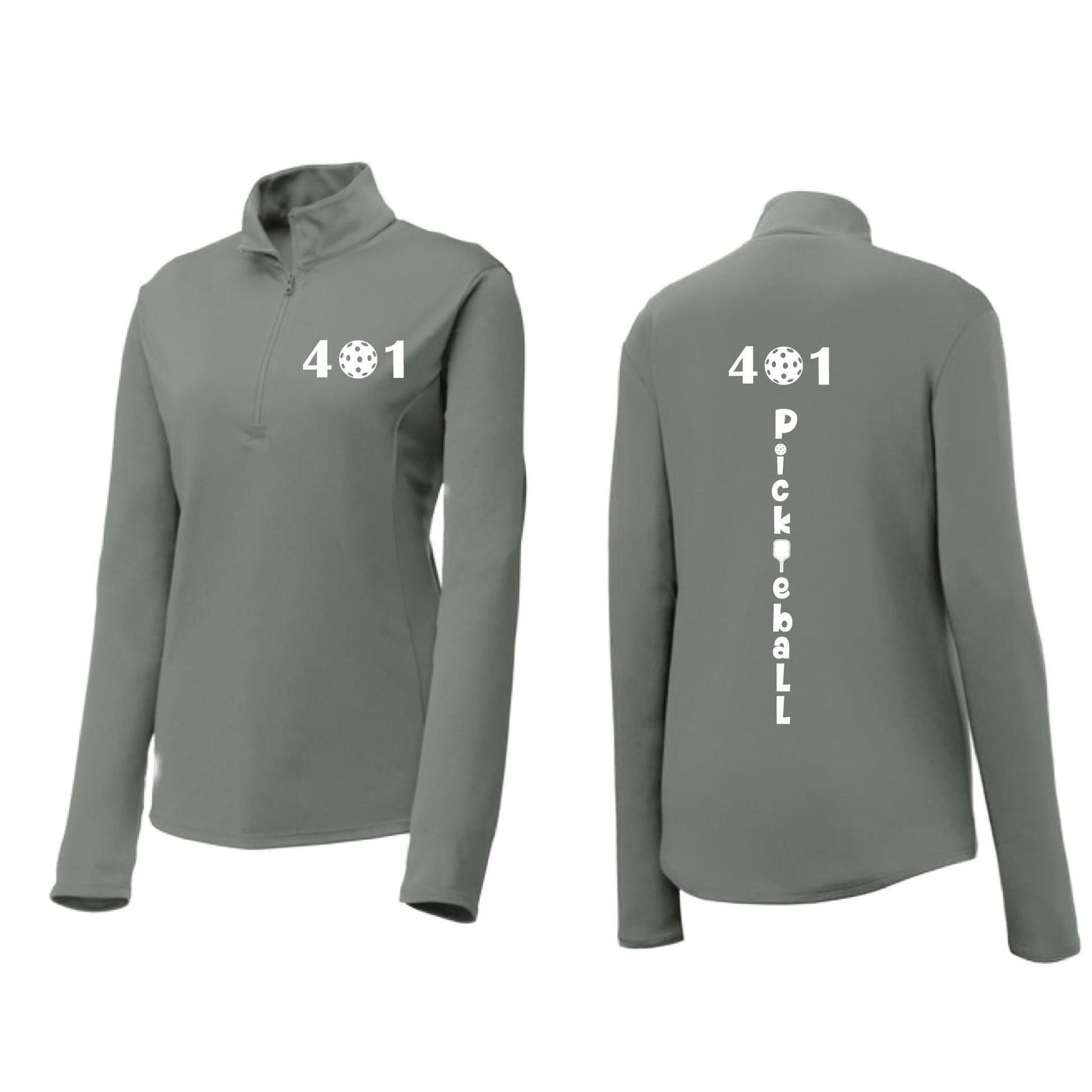 401 Rhode Island Pickleball Club | Women's 1/4 Zip Athletic Pullover Performance Shirt | 100% Polyester