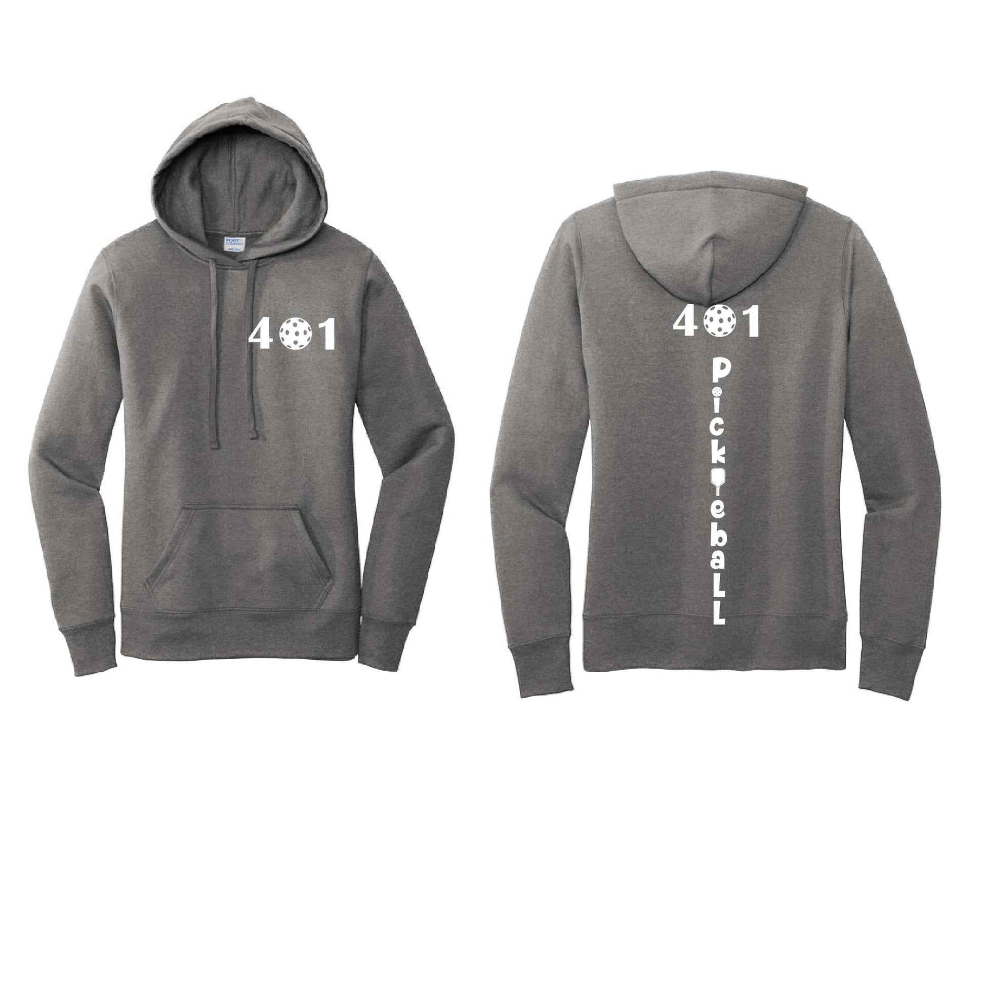401 Rhode Island Pickleball Club | Women’s Fitted Hoodie Pickleball Sweatshirt | 50% Cotton 50% Poly Fleece