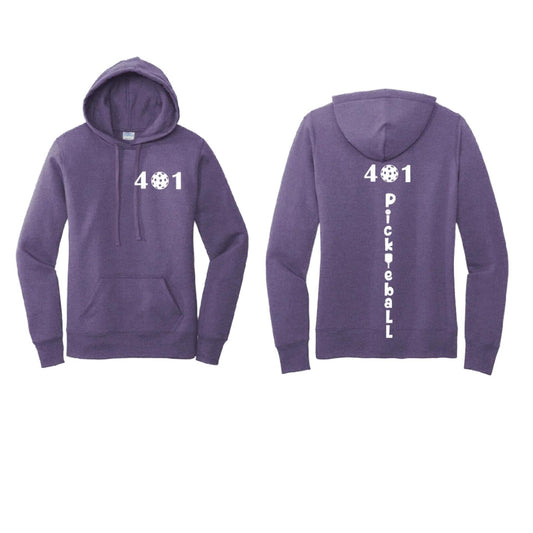 401 Rhode Island Pickleball Club | Women’s Fitted Hoodie Pickleball Sweatshirt | 50% Cotton 50% Poly Fleece