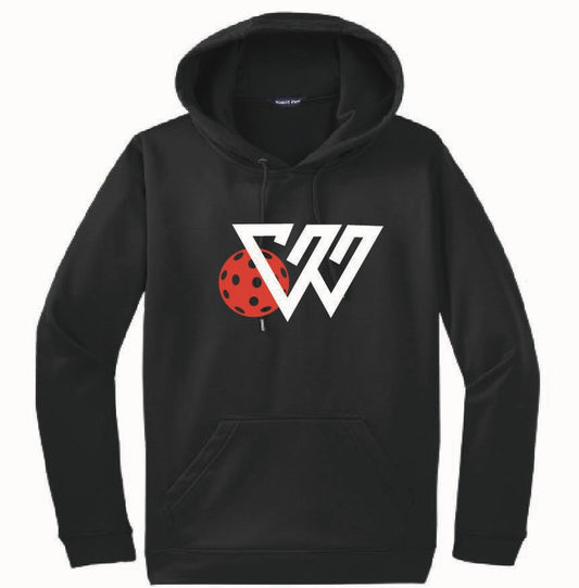 Weber High School Pickleball Club | Unisex Black Hoodie Athletic Sweatshirts | 50% Cotton/50% Polyester
