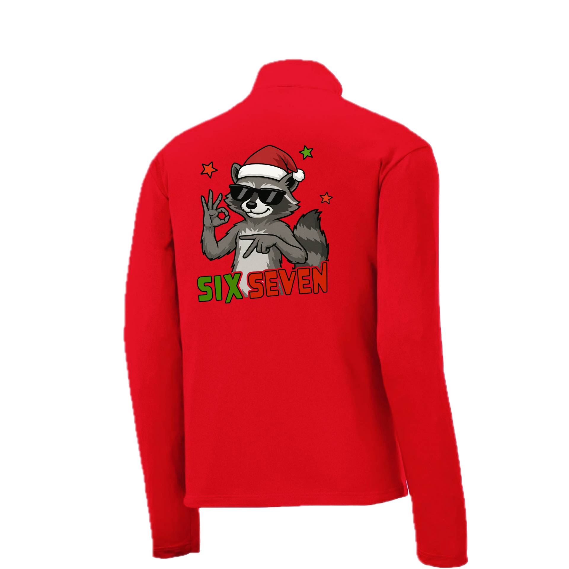 67 Raccoon | Men's 1/4 Zip Long Sleeve Pullover Athletic Performance Shirt | 100% Polyester