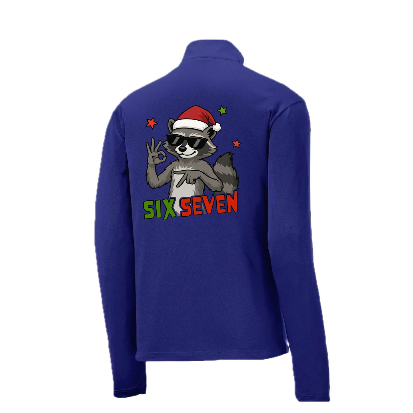 67 Raccoon | Men's 1/4 Zip Long Sleeve Pullover Athletic Performance Shirt | 100% Polyester