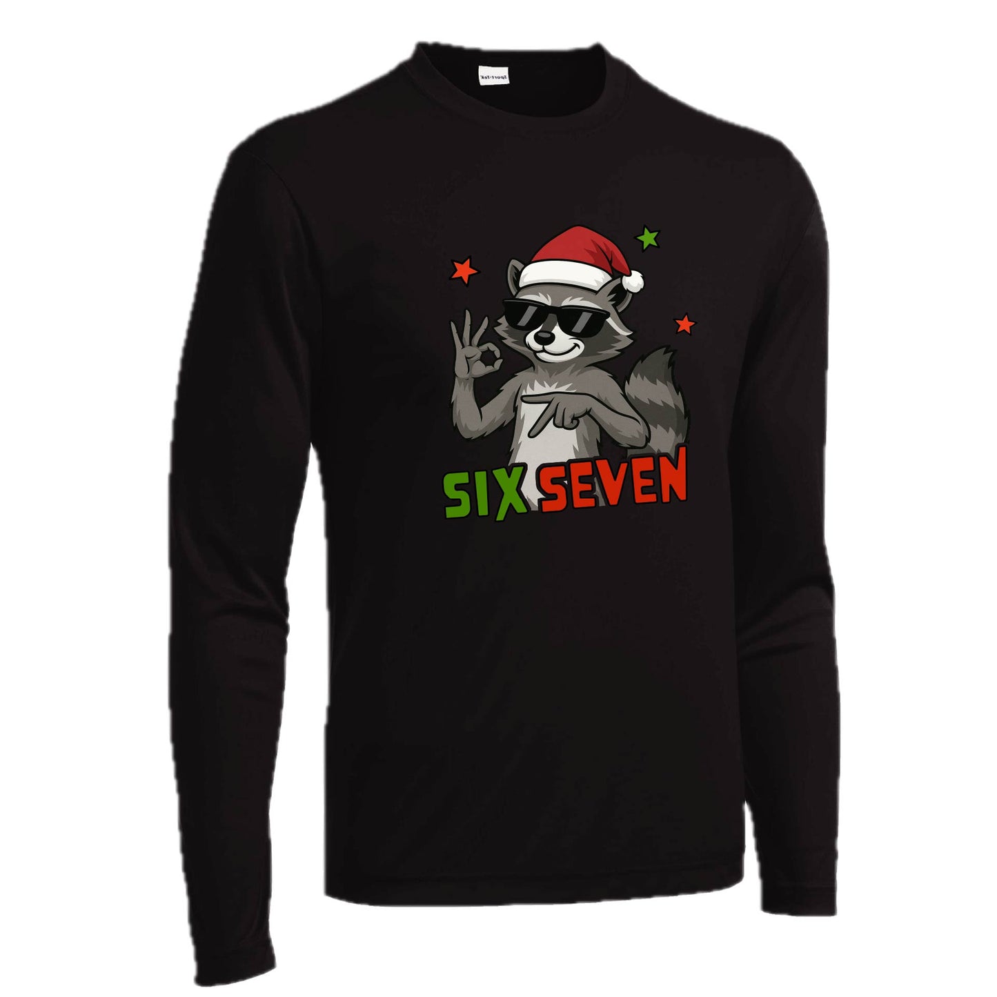 67 Raccoon | Men's Long Sleeve Athletic Performance T-Shirt | 100% Polyester