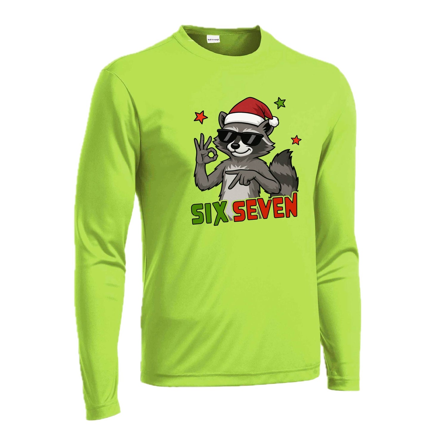 67 Raccoon | Men's Long Sleeve Athletic Performance T-Shirt | 100% Polyester