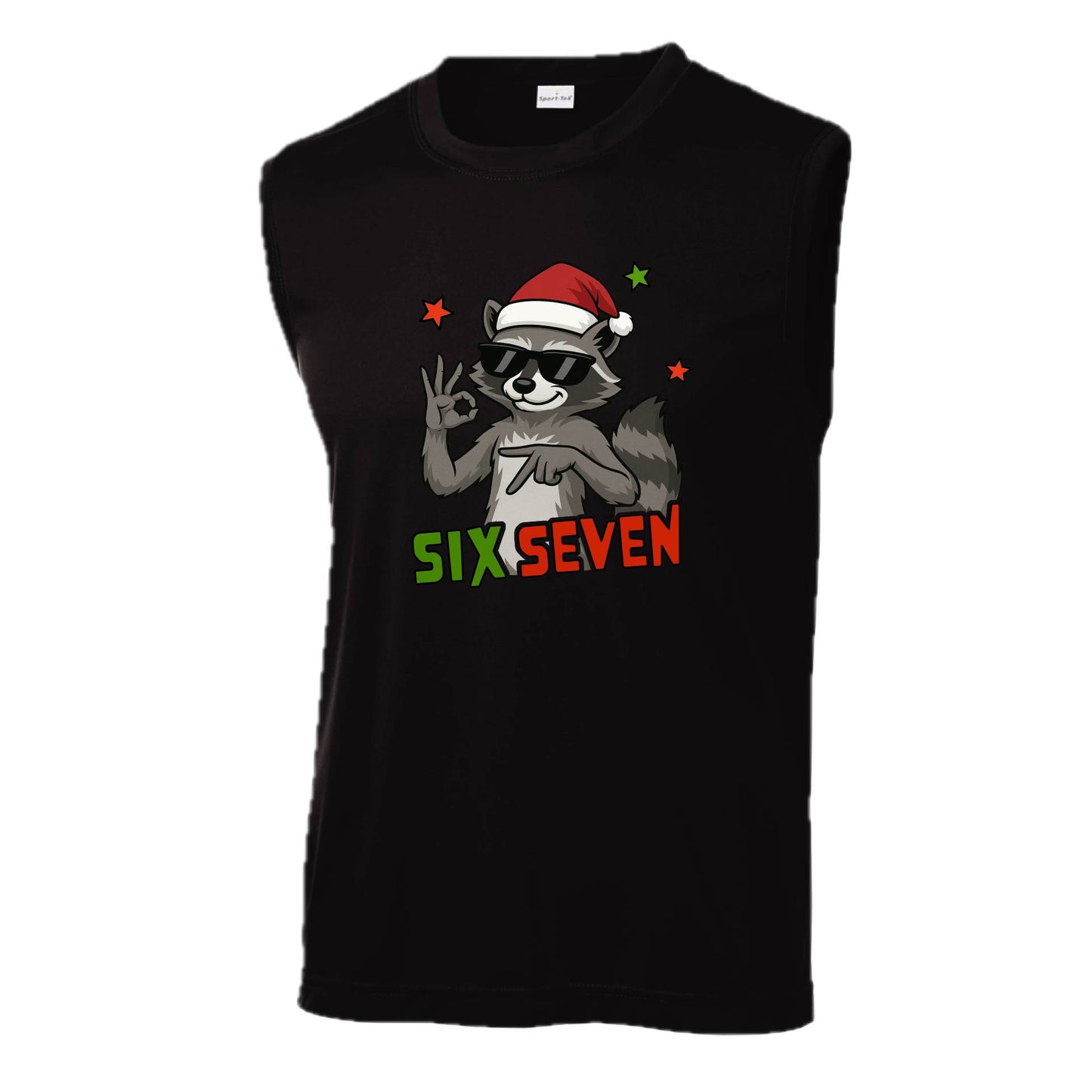 67 Raccoon | Men's Sleeveless Athletic Performance T-Shirt | 100% Polyester