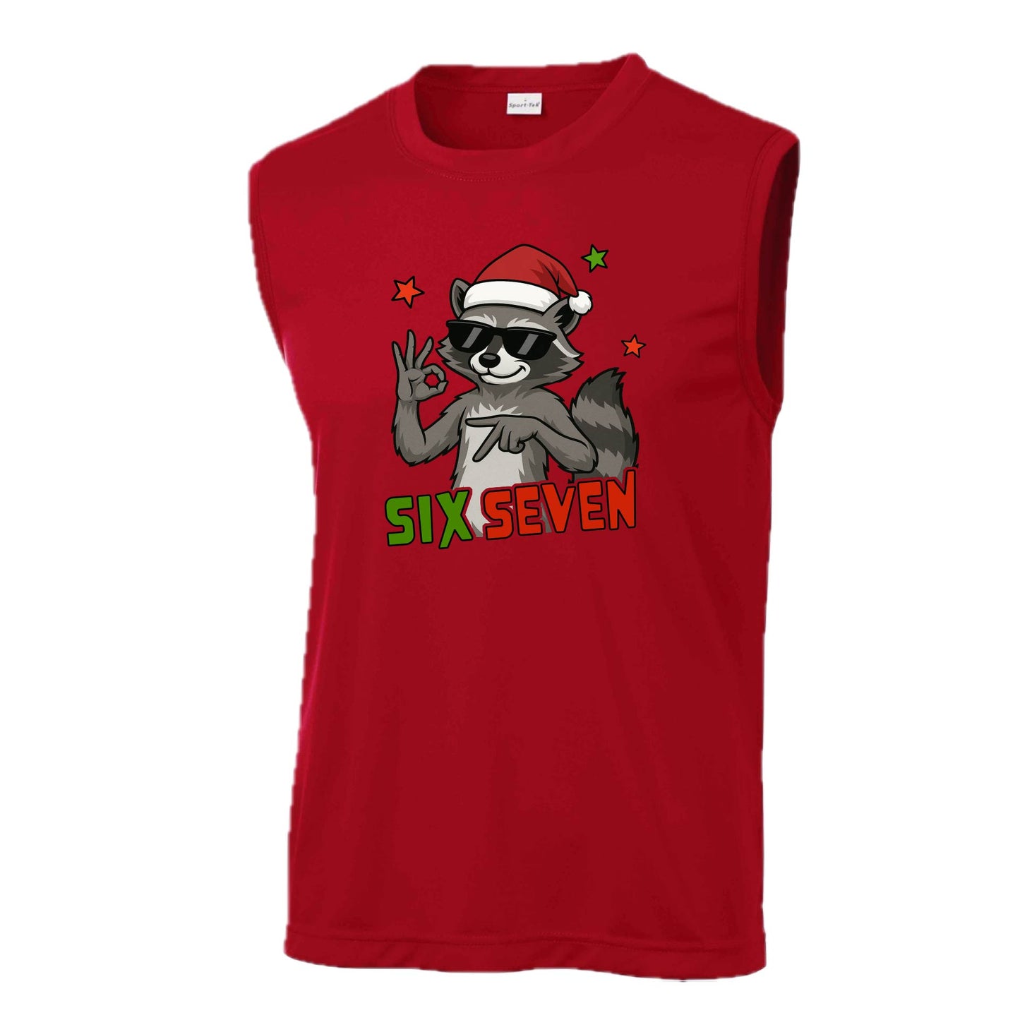 67 Raccoon | Men's Sleeveless Athletic Performance T-Shirt | 100% Polyester
