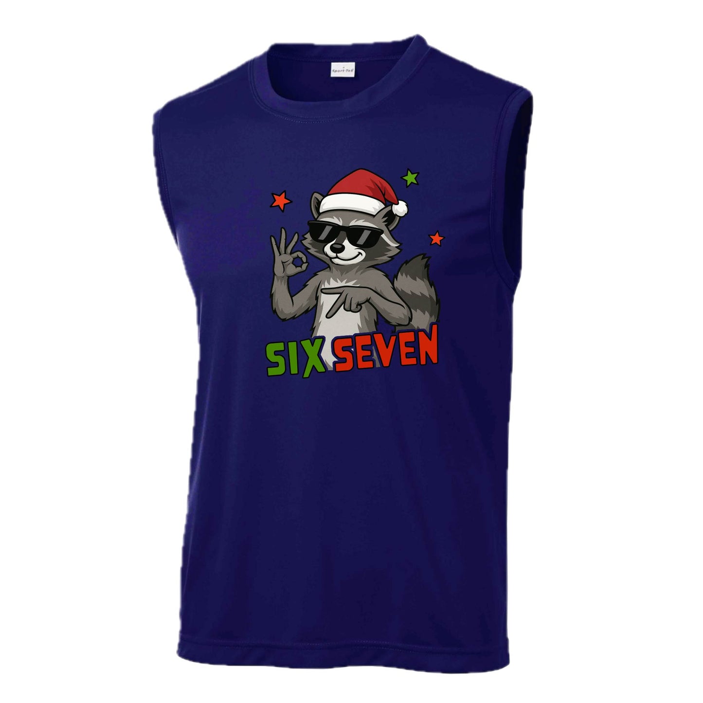 67 Raccoon | Men's Sleeveless Athletic Performance T-Shirt | 100% Polyester