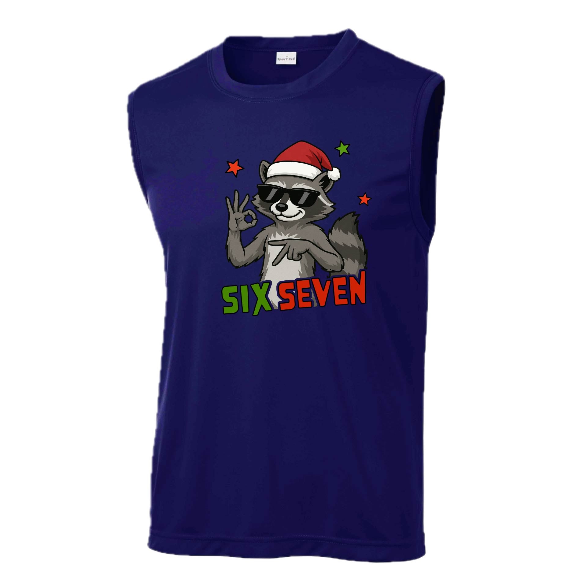 67 Raccoon | Men's Sleeveless Athletic Performance T-Shirt | 100% Polyester