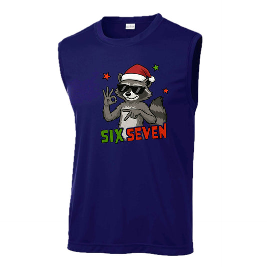 67 Raccoon | Men's Sleeveless Athletic Performance T-Shirt | 100% Polyester